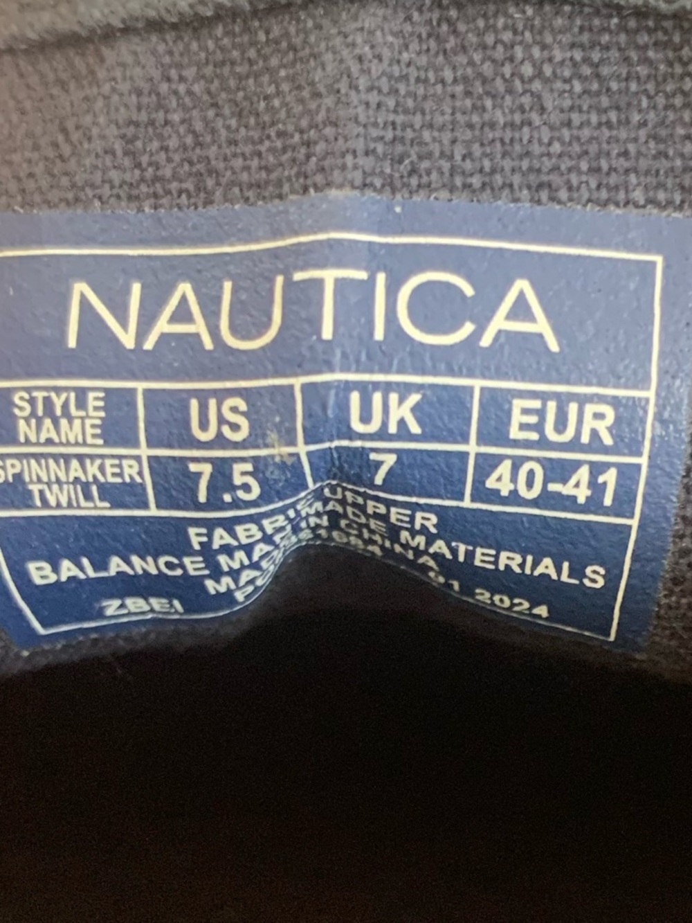 Nautica Navy Canvas Boat Shoes Men’s 7.5 Lace-Up Deck Sneakers Preppy Coastal - Picture 9 of 9